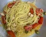 ホタテとトマトのオイルパスタ作り方5写真