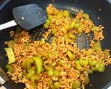 セロリと鶏ひき肉のパスタ作り方4写真