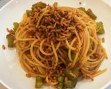 セロリと鶏ひき肉のパスタ作り方6写真