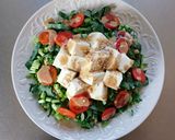 ソフトケールと豆腐のゴマドレサラダ。作り方3写真