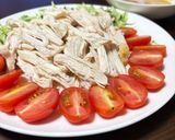 手作りサラダチキンで作る簡単バンバンジー作り方4写真