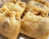 レンジで簡単!うずら卵と鶏ミンチの巾着煮作り方7写真