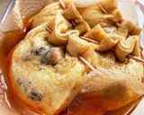 レンジで簡単!うずら卵と鶏ミンチの巾着煮作り方8写真