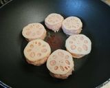 材料４つ！れんこんの鶏はさみバタポン焼き作り方3写真