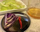 セロリと紫キャベツの甘酢漬け作り方1写真