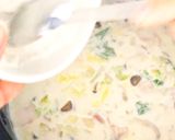 白菜とベーコンの米粉ミルクスープ作り方7写真
