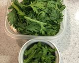 春菊炒め作り方1写真