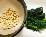 節分豆で　ほうれん草のいり大豆和え作り方1写真