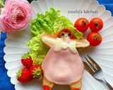 冷凍作りおきトースト！ワンピースの女の子作り方7写真