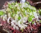 ペペロンチーノ風大人のミートソースパスタ作り方1写真