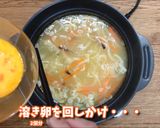 学校給食レシピ　中華風コーンスープ作り方5写真