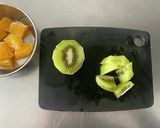 キウイと生スピルリナのヨーグルトスムージ作り方2写真