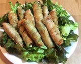 菜の花とにんじんのチーズ肉巻き★作り方10写真
