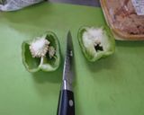 最速の生ピーマンの肉詰め作り方4写真