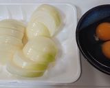 玉ねぎと醤油玉子炒め作り方1写真