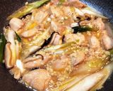ネギが主役！鶏すき焼きのふわふわ卵とじ♪作り方3写真