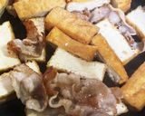厚揚げと豚バラ肉の味噌炒め作り方2写真