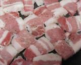 博多屋台で人気の豚ばらの串焼き風炒め作り方1写真