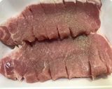 バター醤油でポークソテー☆付け合わせも作り方1写真