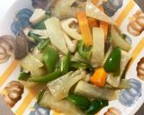 こってり甘い焼うどん味豚こま大根青椒肉絲作り方13写真
