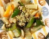 こってり甘い焼うどん味豚こま大根青椒肉絲作り方17写真