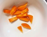 根菜甘酢卵マヨソース炒め味温野菜サラダ作り方2写真