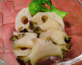 アワビと蓮根の酒蒸し　肝醤油添え作り方6写真