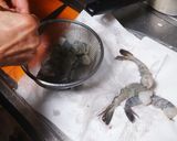 エビフライ、キャベツと薄巻卵あえ作り方1写真