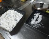 エビフライ、キャベツと薄巻卵あえ作り方3写真