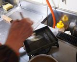 エビフライ、キャベツと薄巻卵あえ作り方9写真