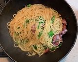 ホタルイカと菜の花の和風パスタ作り方9写真