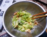 エビフライ、キャベツと薄巻卵あえ作り方14写真