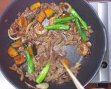 牛肉とかぼちゃのにんにくポン酢炒め作り方9写真