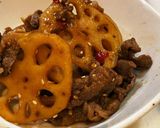 れんこんと牛肉の甘辛炒め作り方6写真