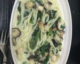 椎茸とほうれん草の豆乳クリームスープ素麺作り方6写真