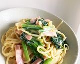 簡単ほうれん草とベーコンのクリームパスタ作り方9写真