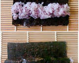 2種類のお花の巻き寿司作り方8写真