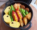 赤ウインナーポケットに詰めて♡鮮やか弁当作り方9写真