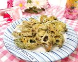 速攻おつまみ♪ 蓮根のペッパーチーズ焼き作り方4写真