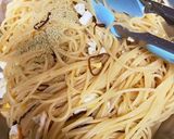 簡単♫塩こんぶとフライドエッグのパスタ作り方9写真
