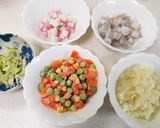 海老炒飯(帽子のっけ)作り方1写真