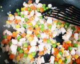 海老炒飯(帽子のっけ)作り方3写真