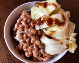 野菜もりもり！納豆キャベツ丼作り方1写真