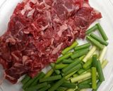 にんにくの茎と牛肉炒め作り方2写真