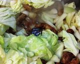 豚レバーとキャベツのステーキソース炒め。作り方8写真