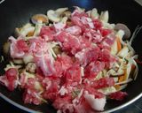 キムチと源たれの炊き込みご飯作り方3写真