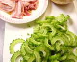 豚バラとゴーヤのしょうが味噌炒め作り方1写真