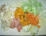 煮込み風野菜＆きのこたっぷり味噌ラーメン作り方1写真
