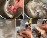 生アキレス腱と　牛すじ肉で　おでん牛筋串作り方3写真