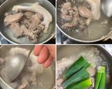 生アキレス腱と　牛すじ肉で　おでん牛筋串作り方5写真